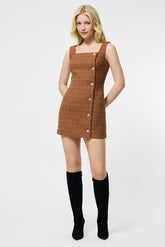 FRENCH CONNECTION STRUCTURED TWEED SQ NECK MINI